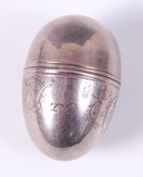 Lot 1091 - A mid-18th century silver nutmeg grater, of...