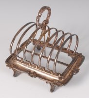 Lot 1115 - A Mappin & Webb silver six division toast rack,...