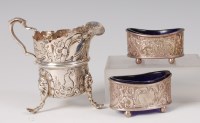 Lot 1117 - A silver helmet form cream jug, in the...