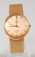 Lot 1144 - An Omega Seamaster DeVille gents 18ct gold...