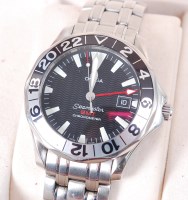 Lot 1159 - A gents large size stainless steel Omega...