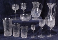 Lot 1067 - An Edwardian part suite of cut glassware,...