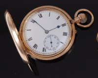 Lot 1202 - A George V 9ct gold cased full hunter gents...