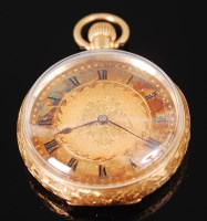 Lot 1267 - A late Victorian J W Benson 18ct gold cased...