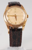 Lot 1295 - An Omega 9ct gold cased gents dress watch,...