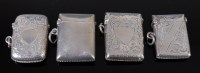 Lot 1302 - An Edwardian silver vesta, of typical...