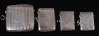 Lot 1304 - A George V silver vesta, of rectangular form,...