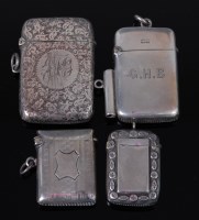 Lot 1324 - A George V silver vesta, of rectangular form,...