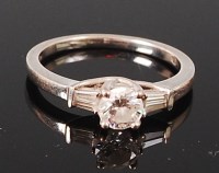 Lot 1260 - An 18ct white gold and diamond solitaire ring,...