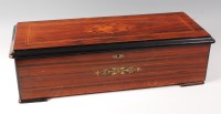 Lot 1362 - A circa 1900 Swiss rosewood cased music box,...