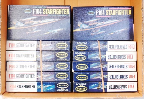 Lot 1541 - 15 boxed as issued Aurora Lockheed F104 Star...