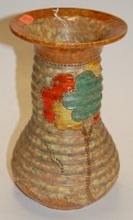 Lot 8 - A Czechoslovakian Art Deco vase, of ribbed...