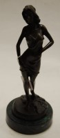 Lot 28 - An Art Deco style bronzed figure of a scantily...