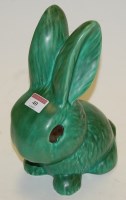 Lot 40 - A large Sylvac green glazed model of a rabbit,...