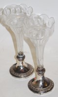 Lot 46 - A pair of early 20th century glass pedestal...
