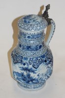 Lot 66 - A 19th century Dutch Delft jar and cover...
