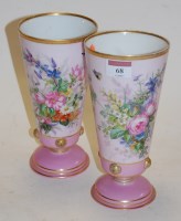 Lot 68 - A pair of Victorian porcelain vases, of...
