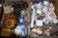 Lot 103 - Two boxes of miscellaneous china to include...