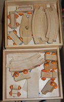 Lot 106 - A mid 20th century continental wooden train set