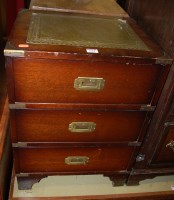 Lot 1254 - A reproduction mahogany brass bound and gilt...