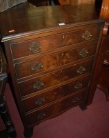 Lot 1271 - A reproduction mahogany and crossbanded chest...