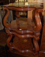 Lot 1272 - A modern Italian figured walnut and glass...