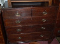 Lot 1277 - A circa 1800 provincial oak squarefront chest...