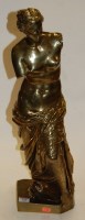 Lot 125 - A 20th century cast brass figure of Venus,...