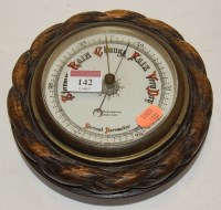 Lot 142 - An Edwardian aneroid barometer, the dial...