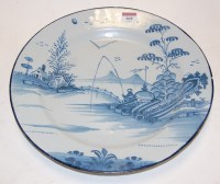 Lot 168 - An 18th century Liverpool Delft charger...
