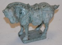 Lot 177 - A mid 20th century Chinese carved soapstone...