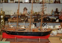 Lot 179 - A scratch built wooden model of a three masted...