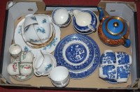 Lot 206 - A box of miscellaneous china to include; Royal...