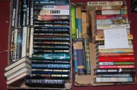 Lot 208 - Two boxes of mainly Dick Francis and George...
