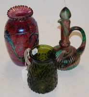 Lot 228 - A Guernsey Studio iridescent glass vase of...