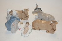 Lot 261 - A group of five Nao nativity figures, to...