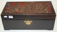 Lot 172 - An early 20th century Chinese ebonised red...