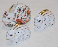 Lot 231 - A Royal Crown Derby Meadow Rabbit paperweight...