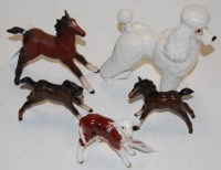 Lot 268 - A group of Beswick animal figures, to include;...