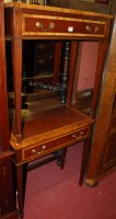 Lot 1208 - A pair of contemporary mahogany and satinwood...