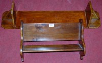 Lot 1209 - A small walnut table top book trough, together...