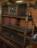 Lot 1211 - An early 20th century barley twist oak three...