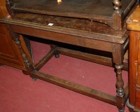 Lot 1212 - An antique joined oak rectangular side table...