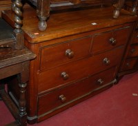 Lot 1214 - A Victorian mahogany round cornered chest of...