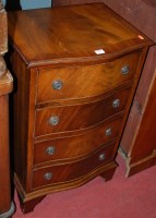 Lot 1215 - A reproduction mahogany and crossbanded narrow...