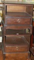 Lot 1219 - A pair of Stag Minstrel single drawer bedside...