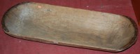 Lot 1221 - A carved softwood and metal bound trough,...