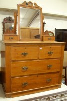 Lot 1157 - An Edwardian satin walnut swing mirror back...