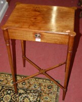 Lot 1239 - A 19th century mahogany hinge-top sewing table,...