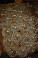 Lot 691 - A box of miscellaneous cut and etched glass...